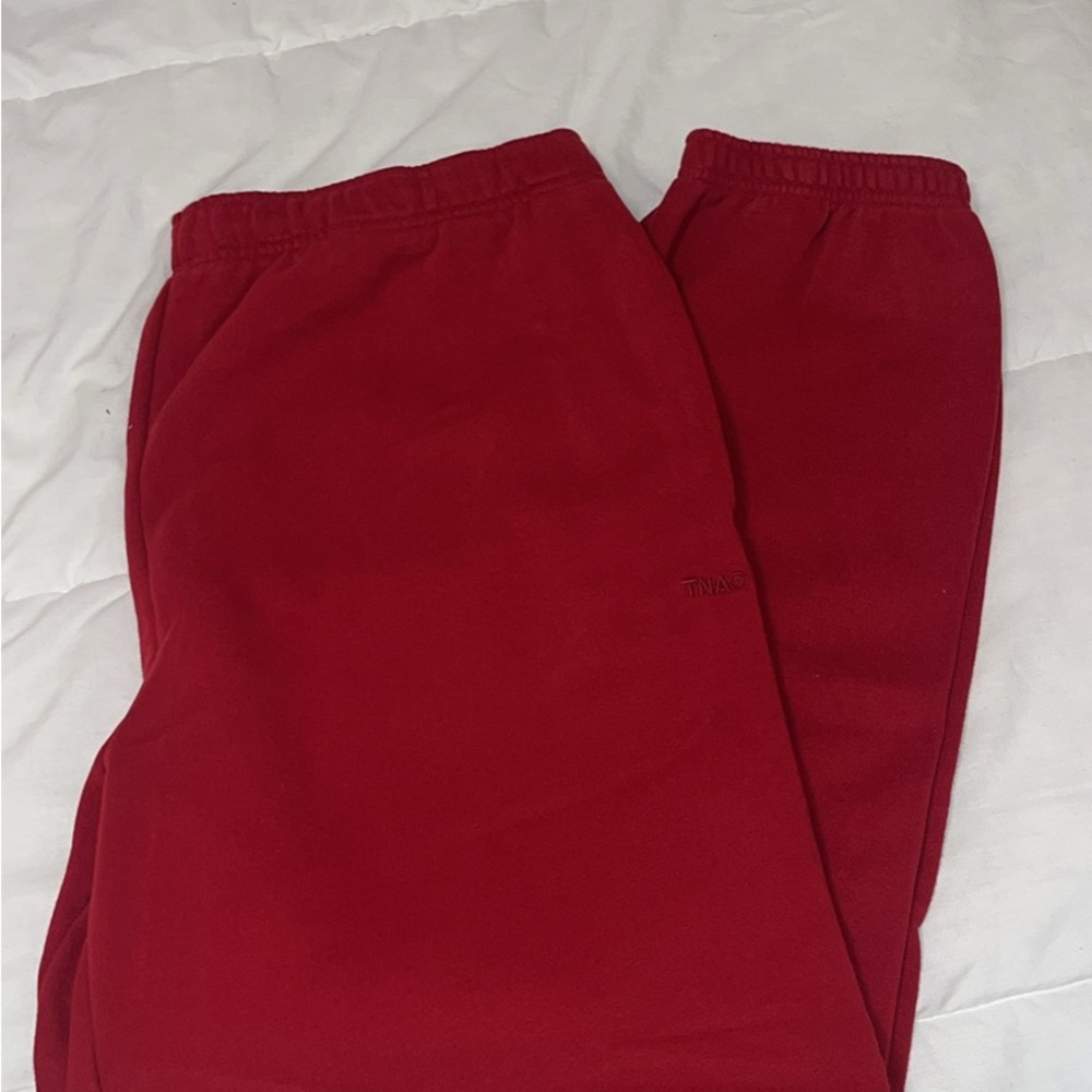 TNA Red Sweatpants - Picture 2 of 2